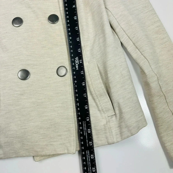 Cabi Knit Moto Jacket Double Breasted Button‎ Front Blazer Neutral Size S - Picture 8 of 13